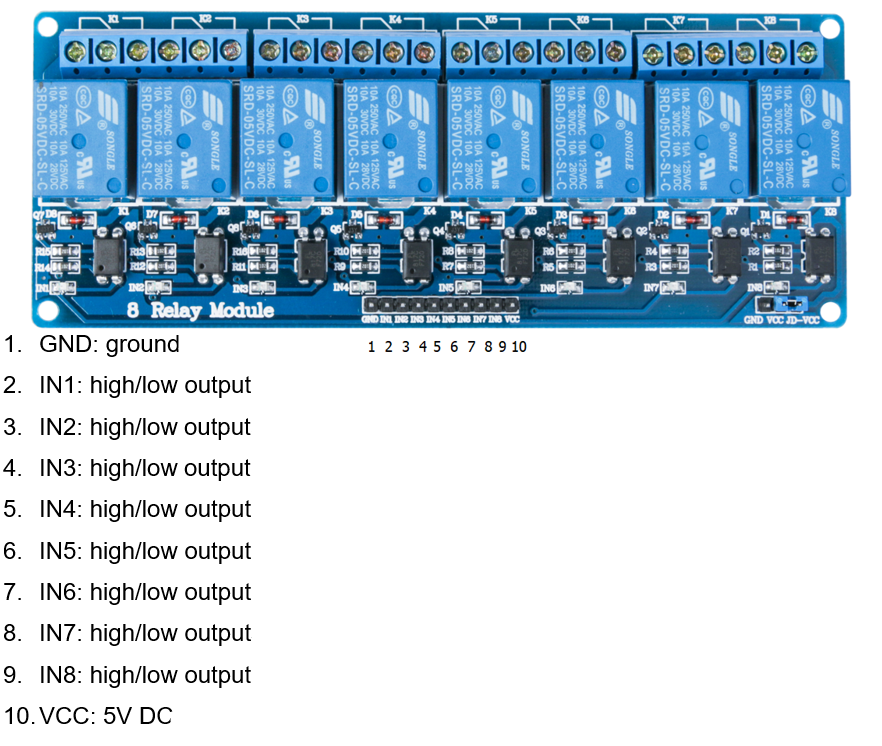 4 CHANNEL 5V 10A RELAY MODULE | ELEGOO WIKI