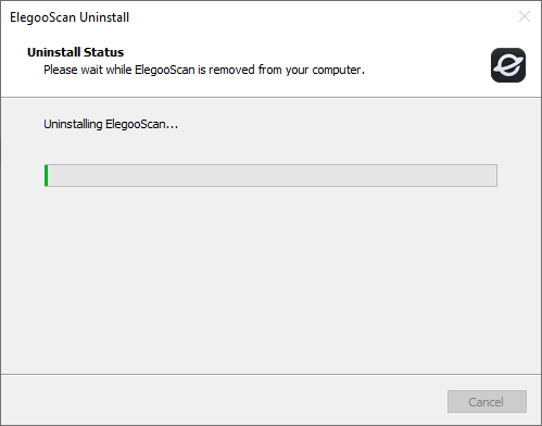 Uninstallation progress