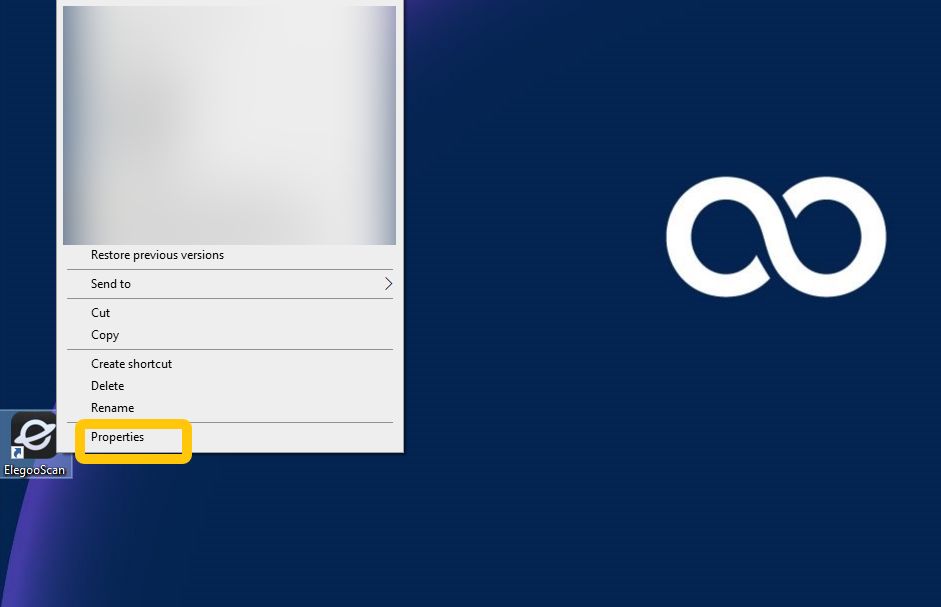 Open shortcut properties