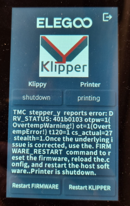 Neptune 4 Plus & 4 Max TMC stepper_y_reports error: DRV STATUS